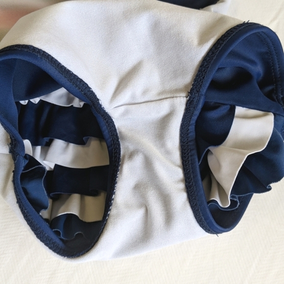 carter's striped tiered ruffle one piece swimsuit 6-9 months baby girl - Picture 6 of 7